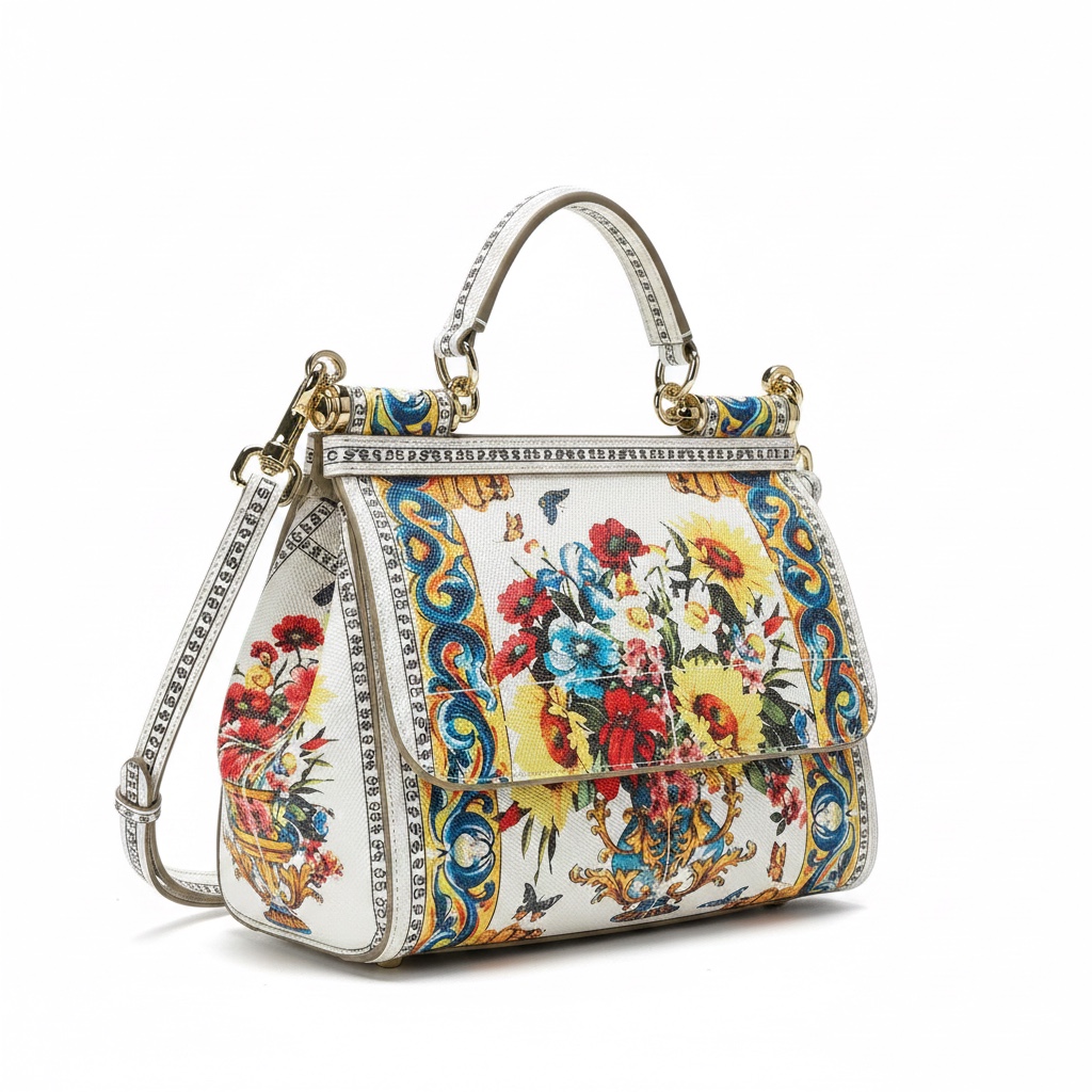 Dolce and Gabbana small Sicily bag in Majolica print